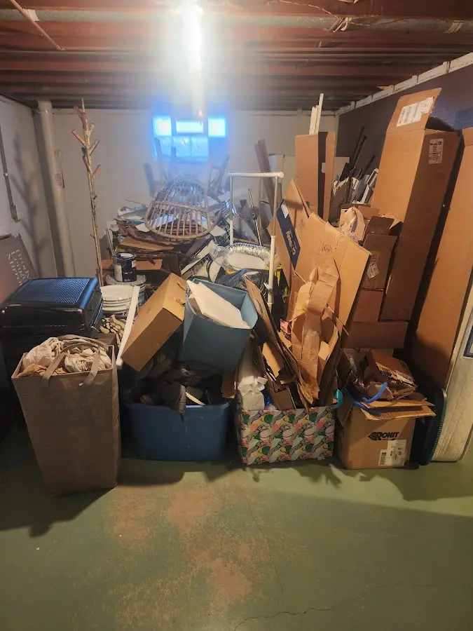 Roll-off dumpster container at job site for 40 Yard Dumpster Rental in West Pittston